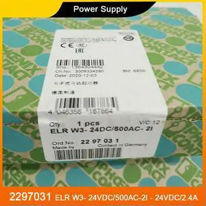 2297031 ELR W3- 24VDC/500AC-2I - 24VDC/2.4A Hybrid Motor Starter Power Supply 2297031 ELR W3- 24VDC/500AC-2I - 24VDC/2.4A Hybrid Motor Starter Power Supply