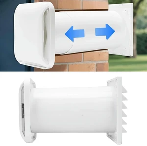 Square Wall Ventilator 100mm ABS Plastic Adjustable for Various Wall Thicknesses Two Way Airflow Rain Resistant Square Wall Ventilator 100mm ABS Plastic Adjustable for Various Wall Thicknesses Two Way Airflow Rain Resistant