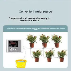 Solar Charging Dual Pump Watering Device with Voice Alerts for Balcony Plants Timed Irrigation and Memory Settings Solar Charging Dual Pump Watering Device with Voice Alerts for Balcony Plants Timed Irrigation and Memory Settings