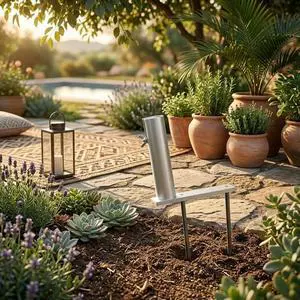 Sun Umbrella Stand Spiral Type Ground Anchor for Beach Camping and Outdoor Use 32.5cm l Silver Lightweight Design Sun Umbrella Stand Spiral Type Ground Anchor for Beach Camping and Outdoor Use 32.5cm l Silver Lightweight Design