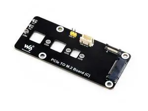 PCIe To M.2 Adapter Board (C) for Raspberry Pi 5, Supports NVMe Protocol M.2 Solid State Drive, High-speed Reading/Writing PCIe To M.2 Adapter Board (C) for Raspberry Pi 5, Supports NVMe Protocol M.2 Solid State Drive, High-speed Reading/Writing