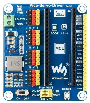 Servo Driver Module for Raspberry Pi Pico 16 Channel 16 Bit Resolution PWM Output Compatible with UNO Nano SeeedStudio Servo Driver Module for Raspberry Pi Pico 16 Channel 16 Bit Resolution PWM Output Compatible with UNO Nano SeeedStudio