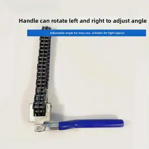 Chain Filter Wrench with Adjustable Angle Handle and Double Hook Spring Lock for Secure and Efficient Oil Grid Disassembly Chain Filter Wrench with Adjustable Angle Handle and Double Hook Spring Lock for Secure and Efficient Oil Grid Disassembly