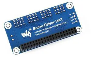 Servo Driver HAT for Raspberry Pi 16-Channel 12-bit I2C Expand Module PCB Board with Jumper Wires for DIY Projects Servo Driver HAT for Raspberry Pi 16-Channel 12-bit I2C Expand Module PCB Board with Jumper Wires for DIY Projects