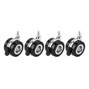 HomeRack 2.5inch (60mm) Hollow Caster Wheel Kit With Brake, Includes 4 Caster Wheels, Compatible With Standard M8 Threaded Hole HomeRack 2.5inch (60mm) Hollow Caster Wheel Kit With Brake, Includes 4 Caster Wheels, Compatible With Standard M8 Threaded Hole