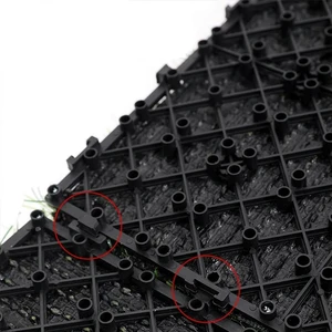 Artificial Turf Tiles 5pcs with Self Draining and Interlocking Features Plastic Material for Outdoor Garden Use Artificial Turf Tiles 5pcs with Self Draining and Interlocking Features Plastic Material for Outdoor Garden Use