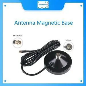 Antenna Magnetic Base; N Female to RP-SMA male - CFD200-Black-2m Antenna Magnetic Base; N Female to RP-SMA male - CFD200-Black-2m