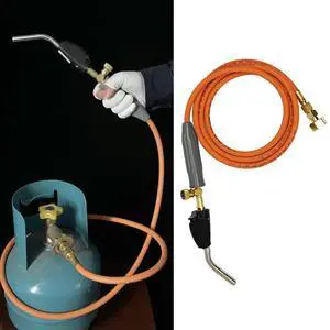 Copper Gas Welding Torch with 2m Hose for Sheet l Repair High Temperature Heating Charcoal Lighting and Cooking Copper Gas Welding Torch with 2m Hose for Sheet l Repair High Temperature Heating Charcoal Lighting and Cooking