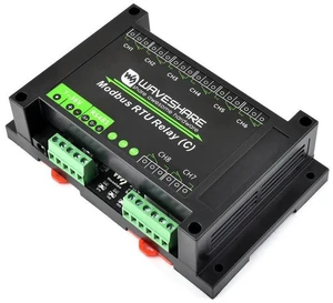 Modbus RTU 8-ch Latching Relay Module (C) with RS485 Interface, Multi Isolation Protection Circuits, Rail-mounted Case Modbus RTU 8-ch Latching Relay Module (C) with RS485 Interface, Multi Isolation Protection Circuits, Rail-mounted Case