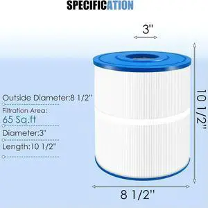For Water Relaxation System Filter PWK65 Replacement Cartridge Compatible with Spa and Swimming Pool Filtration Installations For Water Relaxation System Filter PWK65 Replacement Cartridge Compatible with Spa and Swimming Pool Filtration Installations