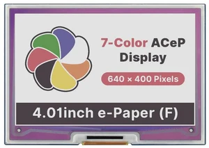4.01Inch Kleurrijke E-Papier E-Ink Display Hoed Voor Raspberry Pi, 640 × 400 Pixels, Acep 7-Kleur, Spi-interface 4.01Inch Kleurrijke E-Papier E-Ink Display Hoed Voor Raspberry Pi, 640 × 400 Pixels, Acep 7-Kleur, Spi-interface