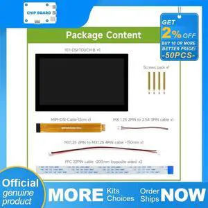 Raspberry Pi 10.1" DSI Touchscreen: 720x1280 IPS, 10-Point Capacitive with Durable Tempered Glass Raspberry Pi 10.1" DSI Touchscreen: 720x1280 IPS, 10-Point Capacitive with Durable Tempered Glass