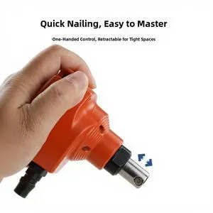 Pneumatic FORMini Handheld Tool for Carpentry: One-Handed Nail Driving Device with Trigger Activation and Nail Retention Pneumatic FORMini Handheld Tool for Carpentry: One-Handed Nail Driving Device with Trigger Activation and Nail Retention