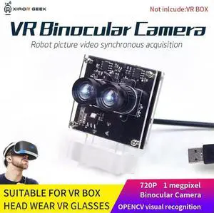 Robot Camera VR Camera with USB Cable, 720P 1MP Binocular Robot Camera Wide Angle Lens Robot Camera VR Camera with USB Cable, 720P 1MP Binocular Robot Camera Wide Angle Lens