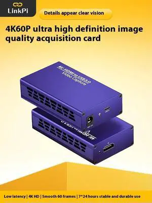 4kp60 video capture card with 264 and 265 encoding, dedicated for live streaming, HDMI to USB camera, PS5 game console 4kp60 video capture card with 264 and 265 encoding, dedicated for live streaming, HDMI to USB camera, PS5 game console