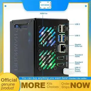 Pironman 5-Max Tower Case for Raspberry Pi 5 with Dual M.2 PCIe Slots and Programmable RGB Lighting Pironman 5-Max Tower Case for Raspberry Pi 5 with Dual M.2 PCIe Slots and Programmable RGB Lighting
