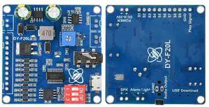 DC 6-35V 9-Channel Voice Playback Module DY-F20L Low Level Trigger Audio Module with 20W Amplifier for Industrial Sites DC 6-35V 9-Channel Voice Playback Module DY-F20L Low Level Trigger Audio Module with 20W Amplifier for Industrial Sites