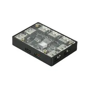 USB 2.0 7-Port Hub Dual Type C Ports 40W Output OTG Multi Device Connection Expansion Board for Computer Accessories USB 2.0 7-Port Hub Dual Type C Ports 40W Output OTG Multi Device Connection Expansion Board for Computer Accessories