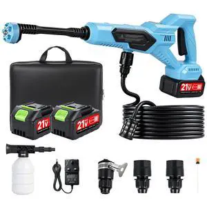 Cordless Portable Washer, 1700 PSI Battery Operated Washer with Brushless Motor, Battery, 16.4FT Elastic Hose, 21V 3.0Ah Portable Handheld Washer for Car, Home, Patio, Driveway Cordless Portable Washer, 1700 PSI Battery Operated Washer with Brushless Motor, Battery, 16.4FT Elastic Hose, 21V 3.0Ah Portable Handheld Washer for Car, Home, Patio, Driveway