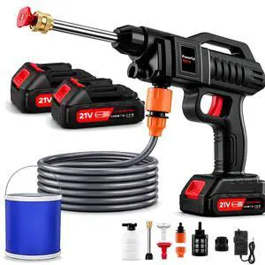 Cordless Portable Washer, 60Bar Handheld Washer with Battery Operated, Foam Pot, 5m Elastic Hose, for Car Home Outdoor Patio Garden, Lightweight Car Washer Cordless Portable Washer, 60Bar Handheld Washer with Battery Operated, Foam Pot, 5m Elastic Hose, for Car Home Outdoor Patio Garden, Lightweight Car Washer