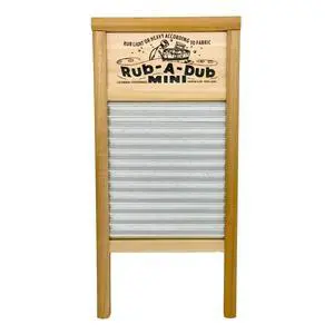 Galvanized Steel Manual Washboard, Rub-A-Dub, Wavy, V Crimp, for Function, Decor, or Music, Small 18 in x 8.5 inches Galvanized Steel Manual Washboard, Rub-A-Dub, Wavy, V Crimp, for Function, Decor, or Music, Small 18 in x 8.5 inches