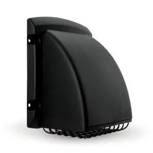 Black Dryer Vent Hood - 4 in. - Removable Pest Screen Black Dryer Vent Hood - 4 in. - Removable Pest Screen