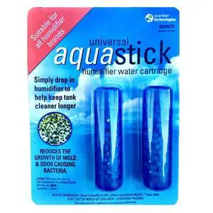 Aquastick, Universal, Genuine Guardian Technologies Antimicrobial Humidifier Treatment, Ultrasonic & Evaporative, Fits All Brands, Reduces Odors, 2 Count (One Pack of Two), GGHS15 Aquastick, Universal, Genuine Guardian Technologies Antimicrobial Humidifier Treatment, Ultrasonic & Evaporative, Fits All Brands, Reduces Odors, 2 Count (One Pack of Two), GGHS15