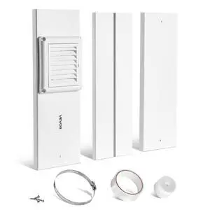 Dryer Vent Window Kit, Fits 4-Inch Exhaust Hoses, Adjustable Length for Adapts Sliding Windows of Different Heights, Sturdy PVC and PP Materials, Dual Protections & Multi-layer Sealing Design Dryer Vent Window Kit, Fits 4-Inch Exhaust Hoses, Adjustable Length for Adapts Sliding Windows of Different Heights, Sturdy PVC and PP Materials, Dual Protections & Multi-layer Sealing Design