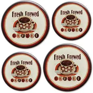 Burner Covers For Electric Stovetop, Decorative Lightweight Tin Covers, Set of 4 (2-8 inch & 2-10 inch), Conceals Messy Drip Pans, Coffee Burner Covers For Electric Stovetop, Decorative Lightweight Tin Covers, Set of 4 (2-8 inch & 2-10 inch), Conceals Messy Drip Pans, Coffee