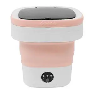 Electronic Underwear Washer Machine with Blue Light,12L Portable Foldable Mini Washing Machine with 3 Intelligent Cleaning Modes for Travel, Camping, Apartment, Dorm, Socks, Underwear,Pink Electronic Underwear Washer Machine with Blue Light,12L Portable Foldable Mini Washing Machine with 3 Intelligent Cleaning Modes for Travel, Camping, Apartment, Dorm, Socks, Underwear,Pink