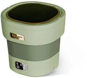 Collapsible Portable Mini Washing Machine & Dryer 12L Large Capacity, Deep Cleaning for Underwear, Baby Clothes, Socks Perfect for Apartments, Dorms, Hotels, RVs Light Green, American - Green Collapsible Portable Mini Washing Machine & Dryer 12L Large Capacity, Deep Cleaning for Underwear, Baby Clothes, Socks Perfect for Apartments, Dorms, Hotels, RVs Light Green, American - Green