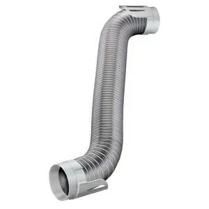 Dryer to Vent Hookup Kit, Semi-Rigid Flexible Aluminum Duct 4 inch diameter x 8 foot length - Tool-Free Installation, No Clamps or Tape Needed Dryer to Vent Hookup Kit, Semi-Rigid Flexible Aluminum Duct 4 inch diameter x 8 foot length - Tool-Free Installation, No Clamps or Tape Needed
