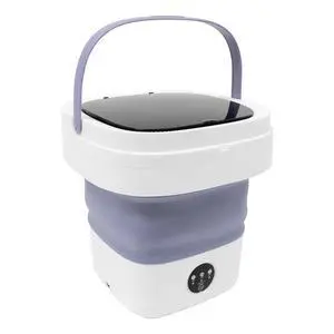 Portable Washing Machine, 12L Mini Foldable Mini Washing Machine w/2 Washing Time & 1 Drainage Time, Suitable for Underwear,Socks,Baby Clothes,Pet Clothes (Purple) Portable Washing Machine, 12L Mini Foldable Mini Washing Machine w/2 Washing Time & 1 Drainage Time, Suitable for Underwear,Socks,Baby Clothes,Pet Clothes (Purple)