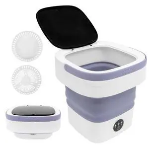 Portable Washing Machine,12L Upgraded With Spin Basket,Foldable Mini Washing Machine with 3 Modes Cleaning Small Washer for Baby Clothes, Underwear or Small Items, Apartment, Dorm,RV (Purple) Portable Washing Machine,12L Upgraded With Spin Basket,Foldable Mini Washing Machine with 3 Modes Cleaning Small Washer for Baby Clothes, Underwear or Small Items, Apartment, Dorm,RV (Purple)
