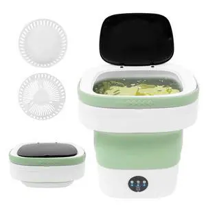 Portable Washing Machine,12L Upgraded With Spin Basket,Foldable Mini Washing Machine with 3 Modes Cleaning Small Washer for Baby Clothes, Underwear or Small Items, Apartment, Dorm,RV (Green) Portable Washing Machine,12L Upgraded With Spin Basket,Foldable Mini Washing Machine with 3 Modes Cleaning Small Washer for Baby Clothes, Underwear or Small Items, Apartment, Dorm,RV (Green)