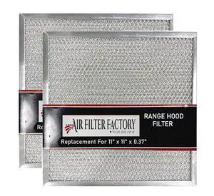 11 x 11 x 0.37 Inches Range Hood Aluminum Mesh Grease Vent Stove Filter 2-Pack 11 x 11 x 0.37 Inches Range Hood Aluminum Mesh Grease Vent Stove Filter 2-Pack