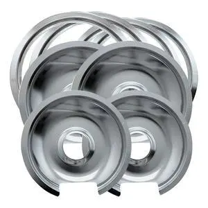 Style D Heavy Duty Drip Pans and Trim Rings (Includes 2 Small and 2 Large) for GE Hotpoint Style D Heavy Duty Drip Pans and Trim Rings (Includes 2 Small and 2 Large) for GE Hotpoint