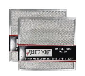 11 X 13.75 X.375 Inches Range Hood Aluminum Grease Filters 2-Pack 11 X 13.75 X.375 Inches Range Hood Aluminum Grease Filters 2-Pack