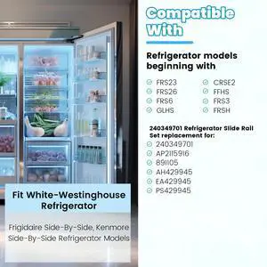 240349701 240356501 Slide Rail Sets Compatible with Frigidaire Refrigerator Replacement for 891105 AH429945 EA429945 PS429945 891216 AH430126 EA430126 PS430126 240349701 240356501 Slide Rail Sets Compatible with Frigidaire Refrigerator Replacement for 891105 AH429945 EA429945 PS429945 891216 AH430126 EA430126 PS430126