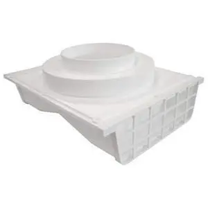 Industries 164W 4"/6" White Plastic Double Sided Under Eave Vent Industries 164W 4"/6" White Plastic Double Sided Under Eave Vent