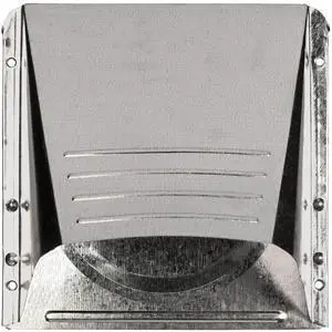 Dryer Vent, Wide Mouth Galvanized Vent Hood with Pipe, Silver, 4 (GVH4NR), GRAY Dryer Vent, Wide Mouth Galvanized Vent Hood with Pipe, Silver, 4 (GVH4NR), GRAY