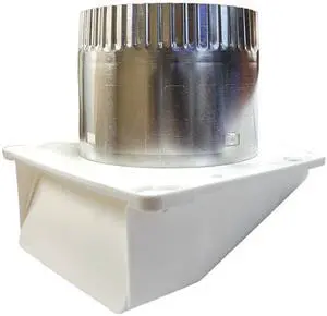 White 4-inch Plastic Under Eave Vent with Weather Damper and Tail Pipe (143WTP) White 4-inch Plastic Under Eave Vent with Weather Damper and Tail Pipe (143WTP)