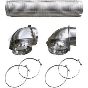 BDB110050 Semi-Rigid Dryer Vent Kit with Close Elbow, Silver BDB110050 Semi-Rigid Dryer Vent Kit with Close Elbow, Silver