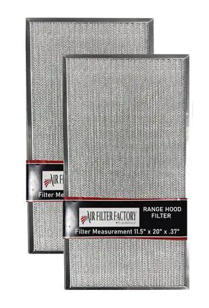 11-1/2 X 20 X 3/8 Range Hood Aluminum Grease Filters 2-Pack 11-1/2 X 20 X 3/8 Range Hood Aluminum Grease Filters 2-Pack