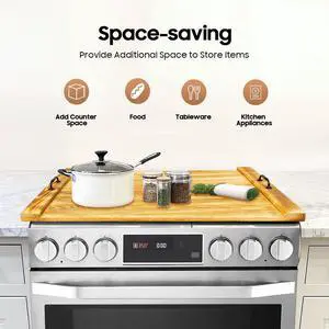 Noodle Board Stove Cover, 30" X 22" Sink Cover for Counter Space | Wooden Stove Top Cover for Placing on Gas Hobs, Pine Wood Cutting Board for Electric Hobs, Storing Fruits and Vegetables Noodle Board Stove Cover, 30" X 22" Sink Cover for Counter Space | Wooden Stove Top Cover for Placing on Gas Hobs, Pine Wood Cutting Board for Electric Hobs, Storing Fruits and Vegetables