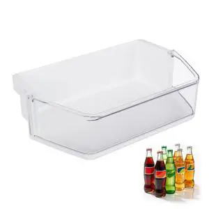 WPW10493524 W10493524 Replacement Refrigerator Door Shelf Bin Compatible with Whirlpool Fridge Door Shelf WRF736SDAB10 WRF736SDAF10 Refrigerator Door Bin White+Clear Plastic WPW10493524 W10493524 Replacement Refrigerator Door Shelf Bin Compatible with Whirlpool Fridge Door Shelf WRF736SDAB10 WRF736SDAF10 Refrigerator Door Bin White+Clear Plastic