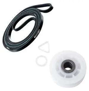 279640 Dryer Idler Pulley & 40111201 Washer Drive Belt Compatible with Top Brands Replaces with PS11741913, AP6009126, 14218936, WE4M160, WE4M205, WE4X258 279640 Dryer Idler Pulley & 40111201 Washer Drive Belt Compatible with Top Brands Replaces with PS11741913, AP6009126, 14218936, WE4M160, WE4M205, WE4X258