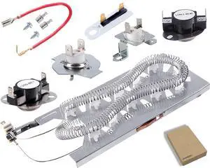 Dryer Heating Element Kit for Whirlpool YGEW9200LW0 YCEE2790KQ1 MEDC700VW0 | Fits YGEW9200LW0, YGEW9200LW2, YCEE2760KQ0, YCEE2760KQ1, YCEE2760KQ2, YCEE2790KQ1, includes thermostat and thermal fuse Dryer Heating Element Kit for Whirlpool YGEW9200LW0 YCEE2790KQ1 MEDC700VW0 | Fits YGEW9200LW0, YGEW9200LW2, YCEE2760KQ0, YCEE2760KQ1, YCEE2760KQ2, YCEE2790KQ1, includes thermostat and thermal fuse