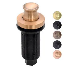 Copper Garbage Disposal Air Switch Kit with Sink Top Waste Disposal On/Off Push Button with Brass Cover and Plastic, 2-1/2" Max Countertop Thickness (AK79002-C) Copper Garbage Disposal Air Switch Kit with Sink Top Waste Disposal On/Off Push Button with Brass Cover and Plastic, 2-1/2" Max Countertop Thickness (AK79002-C)