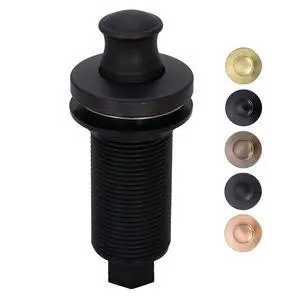 Oil Rubbed Bronze Garbage Disposal Air Switch Kit with Sink Top Waste Disposal On/Off Push Button with Brass Cover and Plastic, 2-1/2" Max Countertop Thickness (AK79002-ORB) Oil Rubbed Bronze Garbage Disposal Air Switch Kit with Sink Top Waste Disposal On/Off Push Button with Brass Cover and Plastic, 2-1/2" Max Countertop Thickness (AK79002-ORB)